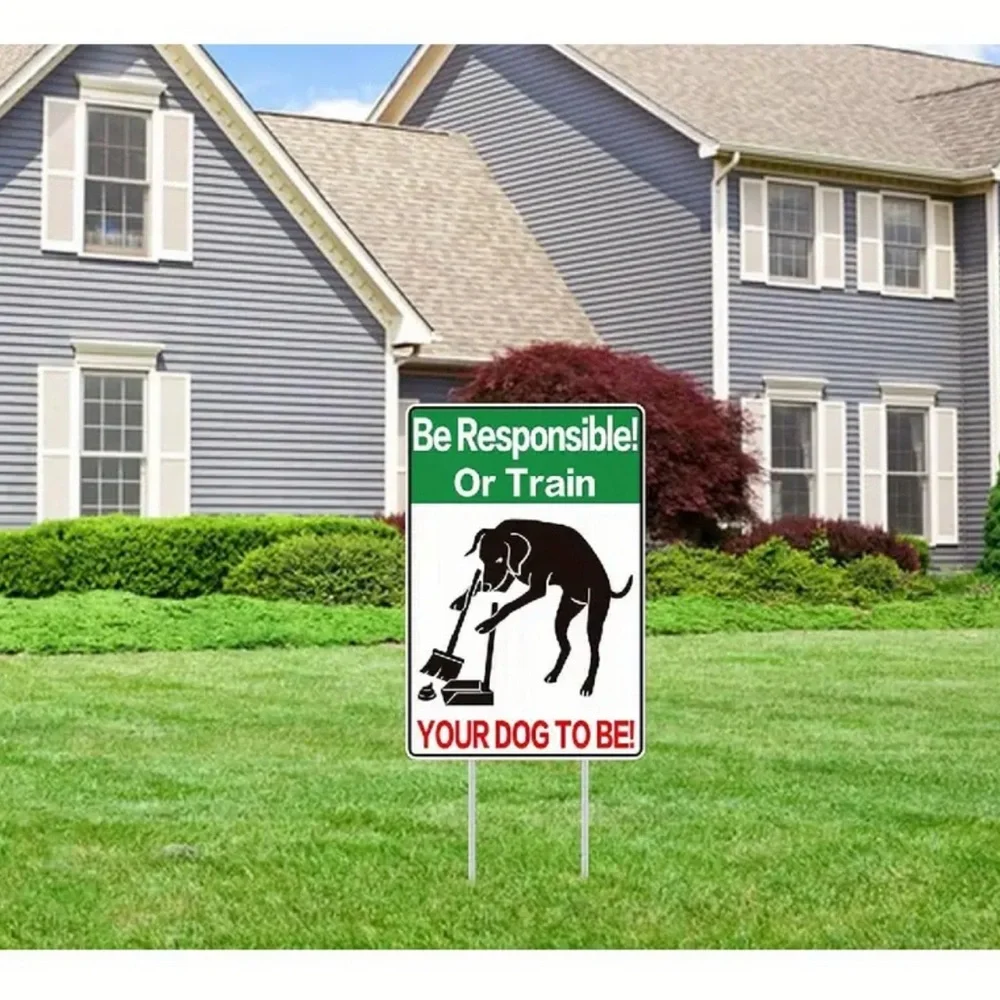 Be Responsible Dog Training Sign - Green and Red